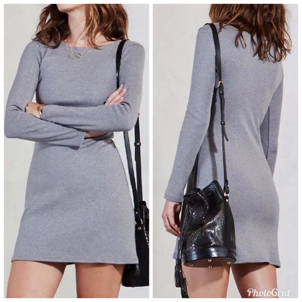 Reformation Bixel Dress, Gray, Size XS